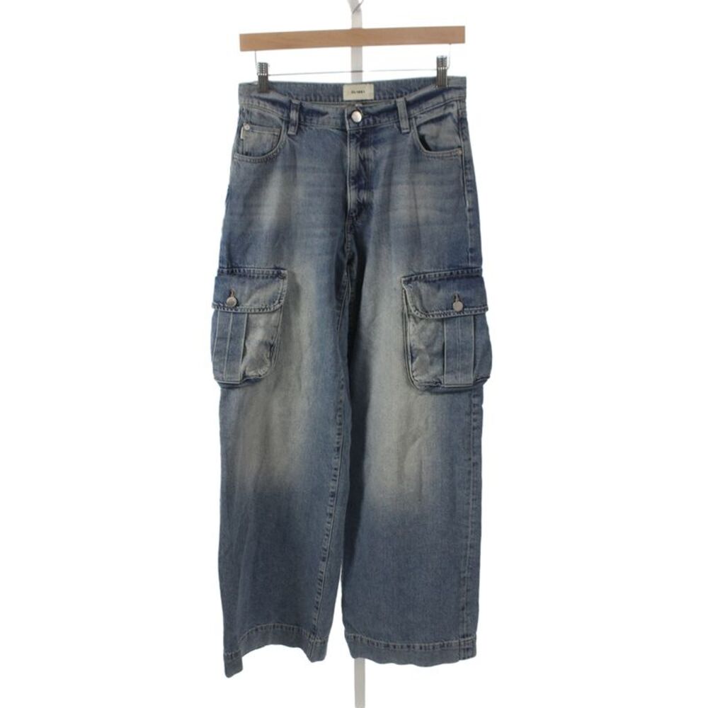 DL 1961 Womens Wide Leg Jeans Blue High Rise 31 Inseam Size 24